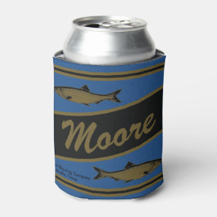Enfriador De Latas Monograma de trucha de pesca de ángel