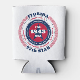Enfriador De Latas Monograma del Orgullo del Estado de Florida