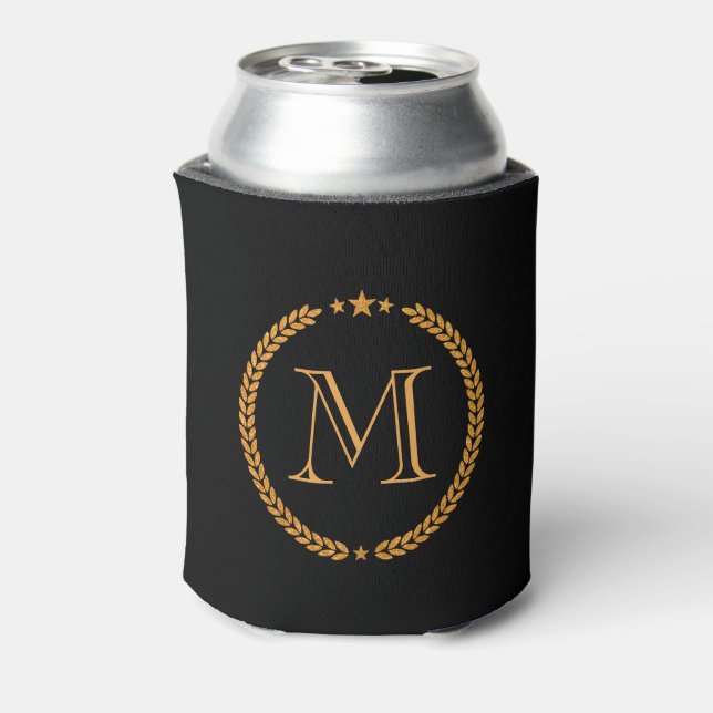 Enfriador De Latas Monograma dorado (Reverso de la lata)