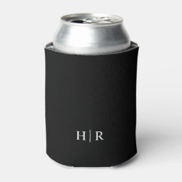 Enfriador De Latas Monograma Elegante Minimalista