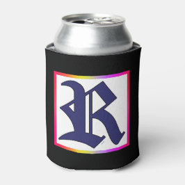 ENFRIADOR DE LATAS MONOGRAMA INICIAL R ALFABETO
