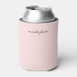 Enfriador De Latas Monograma moderno de color gris claro y mínimo