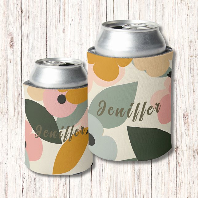 Enfriador De Latas Monograma moderno militar Retro Girly Camo (Subido por el creador)