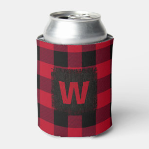 Enfriador De Latas Monograma rojo del control del búfalo