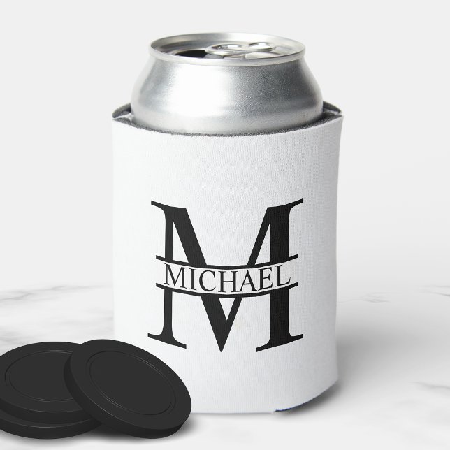 Enfriador De Latas Monograma y nombre personalizados (Subido por el creador)