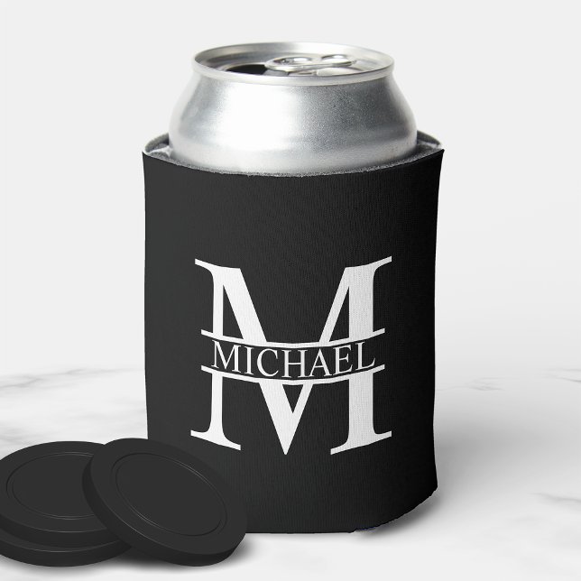 Enfriador De Latas Monograma y nombre personalizados (Subido por el creador)
