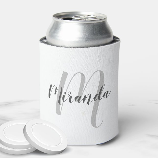 Enfriador De Latas Monograma y nombre personalizados de escritura mod (Subido por el creador)
