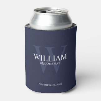 Enfriador De Latas Monograma y nombre personalizados para padrinos de