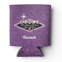 Monogramado de Sparkle Purpurina Purple Bunco Play