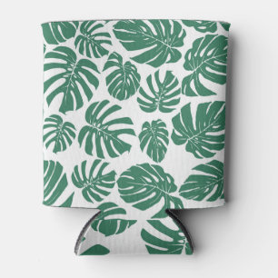 Enfriador De Latas Monstera se deja sin costura, con un patrón decora