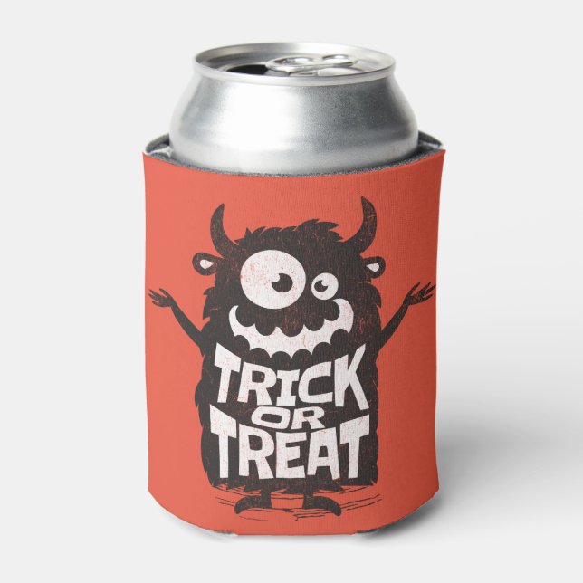 Enfriador De Latas Monstruo de Halloween (Lata Anverso)