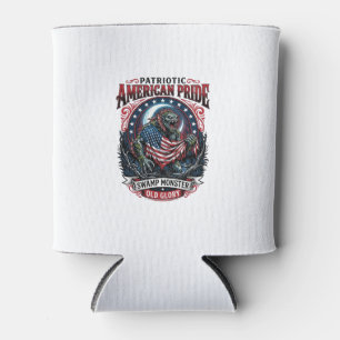 Enfriador De Latas Monstruo Patriótico del Pantano Horror Old Glory P