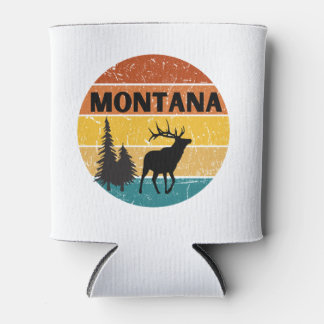 Enfriador De Latas Montana Elk Vintage Sun. Extranjeros, deportistas