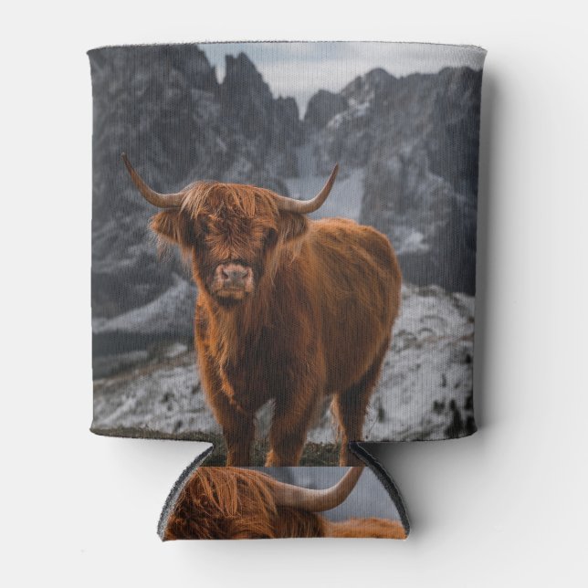 Enfriador De Latas Montañas de vacas escocesas: fotografía de la natu (Anverso)