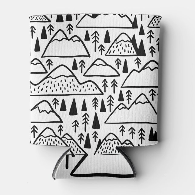 Enfriador De Latas Montañas y árboles de época. (Anverso)