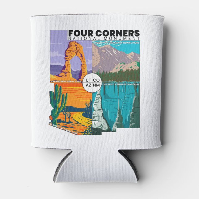 Enfriador De Latas Monumento Nacional de los Cuatro Esquinas con Parq (Anverso)