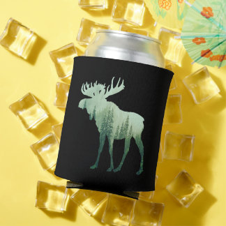 Enfriador De Latas Moose Deer And Forest Nature