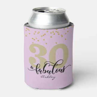 Enfriador De Latas Morado 30 y fabuloso cumpleaños