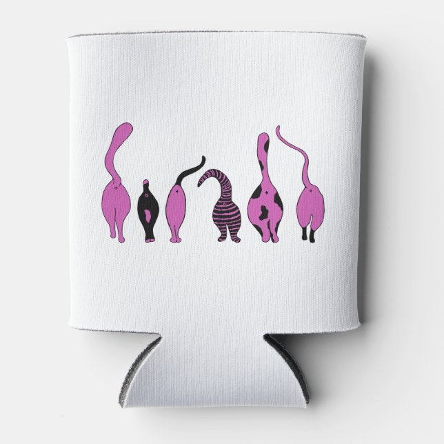 Enfriador De Latas Morado de gatos (Anverso)