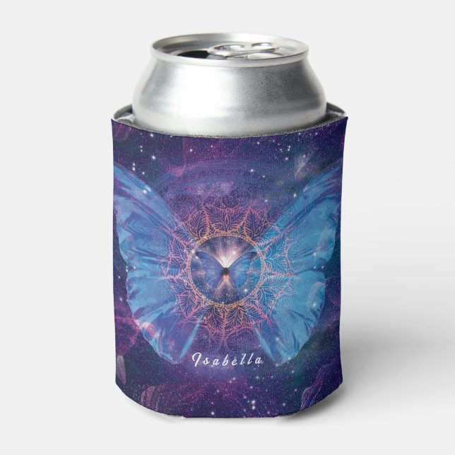 Enfriador De Latas Morfo mariposa / Galaxia Mandala (Lata Anverso)