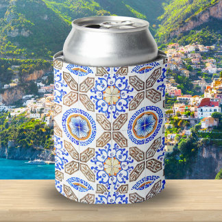 Enfriador De Latas Mosaico azul italiano