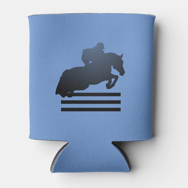 Enfriador De Latas Mostrar saltador limpiando un obstáculo. (Anverso)