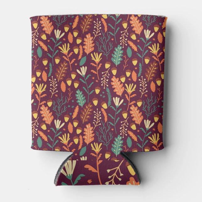 Enfriador De Latas Motif de cosecha de Naranja rojo de otoño (Anverso)