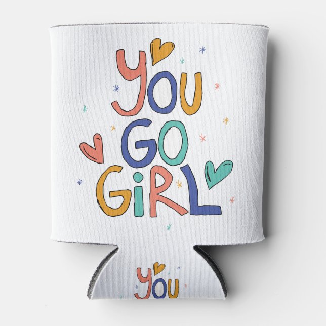 Enfriador De Latas Motivación Un Chica de Guay Que Se Va Chica Clipar (Anverso)