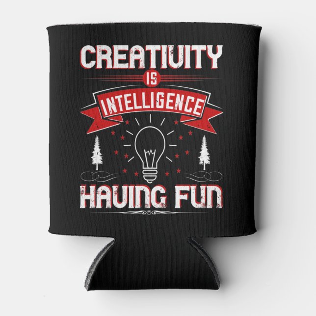 Enfriador De Latas Motivation - Creativity Is Intelligence (Anverso)