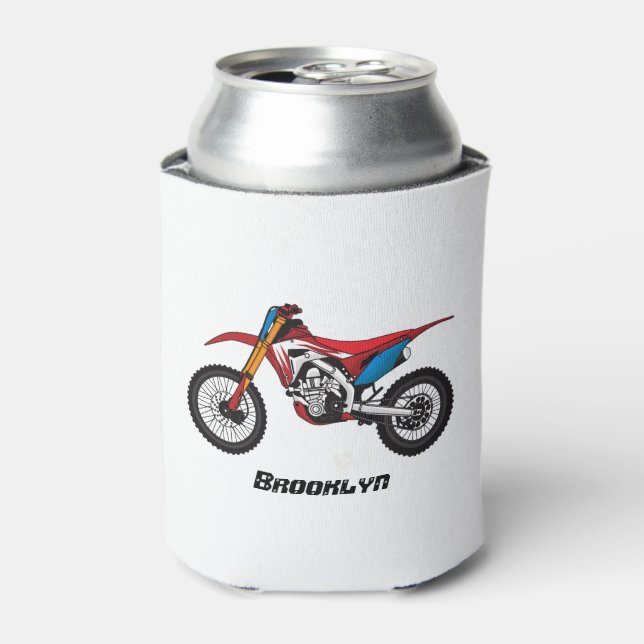 Enfriador De Latas Moto de moto de tierra roja (Lata Anverso)