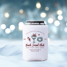 Enfriador De Latas Muérdago y Margaritas | Soltera de Navidad