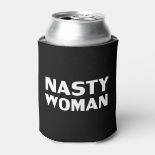 Enfriador De Latas "Mujer desagradable" letras blancas negras