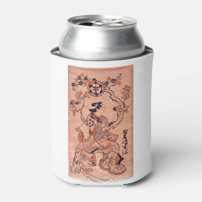 Enfriador De Latas Mujer ventilado dibujando Dekishima Hanya sentado (Lata Anverso)