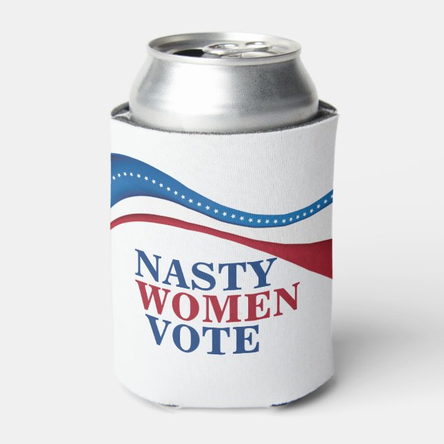 Enfriador De Latas Mujeres desagradables votan política feminista (Lata Anverso)