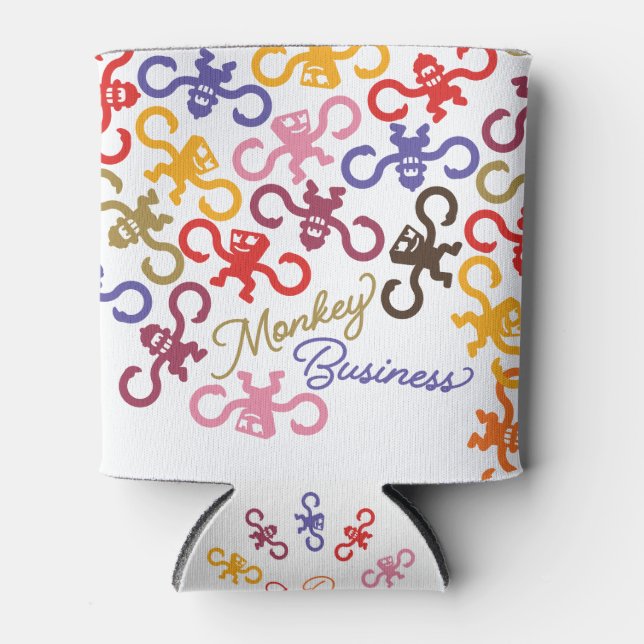 Enfriador De Latas Multi-Monkey Business Koozie (Anverso)