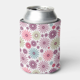 Enfriador De Latas Multicolor étnico pastel floral sin fisuras