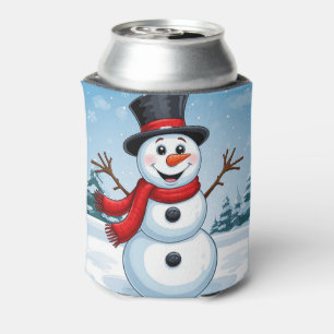 Enfriador De Latas Muñeco de nieve alegre