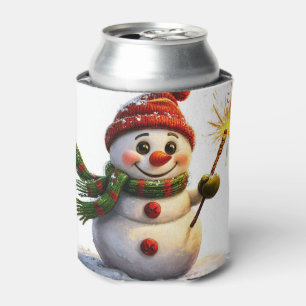 Enfriador De Latas Muñeco de nieve alegre
