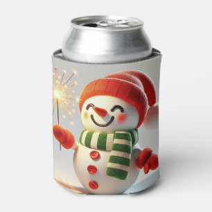 Enfriador De Latas Muñeco de nieve alegre