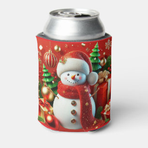 Enfriador De Latas Muñeco de nieve alegre