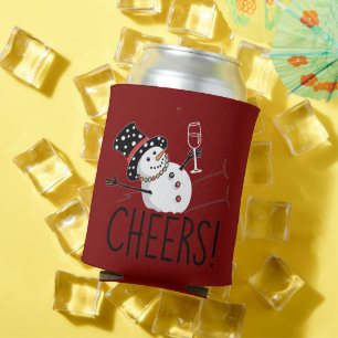 Enfriador De Latas Muñeco de nieve bebe vino Navidad divertida Navida