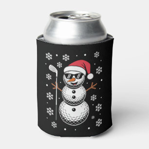 Enfriador De Latas Muñeco de nieve de pelota de golf de Navidad Santa