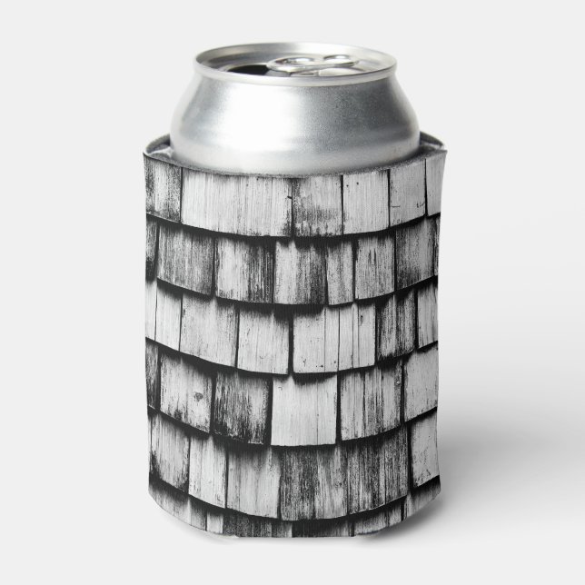 Enfriador De Latas Muro de tablero de madera de viejo (Lata Anverso)