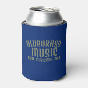 Enfriador De Latas Música Bluegrass Real Sólo Texto Antiguo