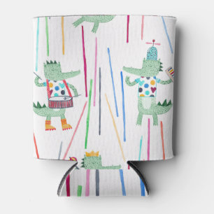 Enfriador De Latas Música de los lagartos: acuarela infantil sin foco