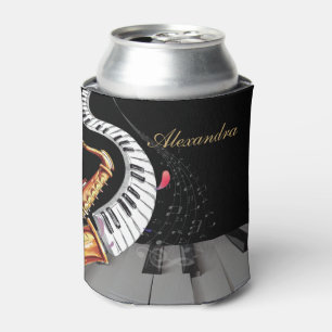 Enfriador De Latas Música de piano de lujo saxofónica personalizada