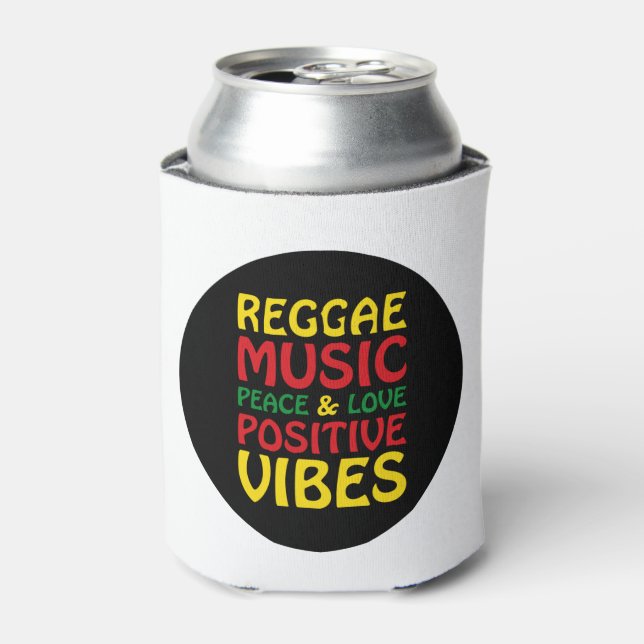 Enfriador De Latas Música de reggae con dichos positivos (Lata Anverso)