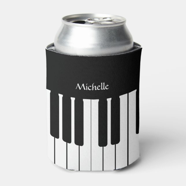 Enfriador De Latas Música de teclado de piano personalizada (Lata Anverso)