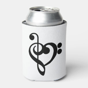 Enfriador De Latas Músico Música Corazón - Clave de Sol Fa