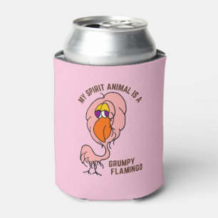 Enfriador De Latas My Spirit Animal Grumpy Flamingo Funny